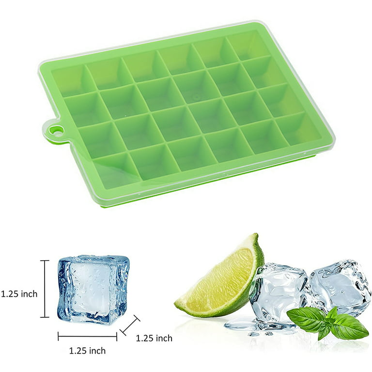 2-pack Silicone Ice Cube Trays With Lids Easy Release Ice Cube Molds Set  For Whiskey, Baby Food Silicone Cake Mold