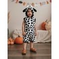 thumbnail image 4 of BemeyourBBs Little Girls Cosplay Cow Costume Sleeveless Zip Up Hooded Jumpsuit, 4 of 9
