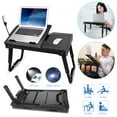 thumbnail image 5 of Laptop Desk for Bed, Imountek Foldable Laptop Table with Cooling Fan LED Light 4 USB Ports Mouse Pad & Storage Tray for Home Office Use, 5 of 10