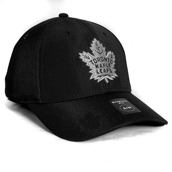 Men's Toronto Maple Leafs American Needle NHL E-Boss Platinum Flex Fit Black Cap Hat