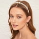 thumbnail image 2 of 4 Pack Pearls Fashion Headbands,White Artificial Pearl Rhinestones Hairbands,Bridal Hair Hoop Party, 2 of 3