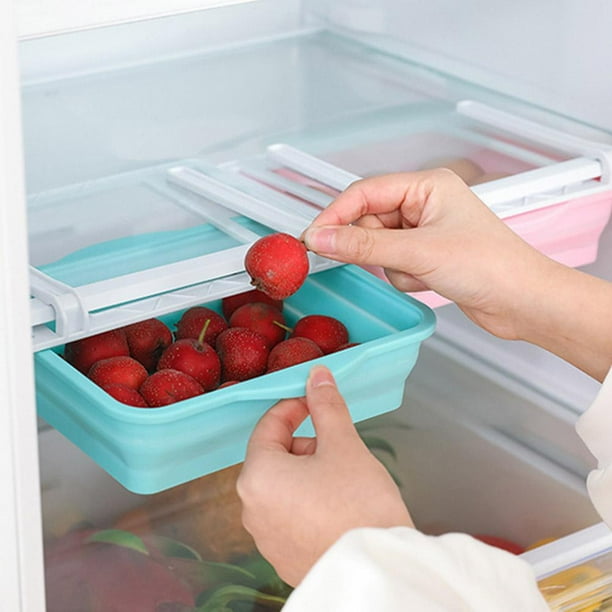 Refrigerator Folding Storage Drawer Egg Fruit Organizer