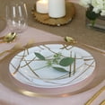 thumbnail image 3 of EcoQuality Gold Brush Dinner Set Round Plastic Plates with Silver Spoon Fork Knives Tumblers, Disposable China Like Party Plate, Heavy Duty Salad Plates, Cutlery Table Set, Wedding, Tableware (30), 3 of 3