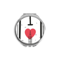 thumbnail image 1 of I Love London Words Pattern Hand Compact Mirror Round Portable Pocket Glass, 1 of 3
