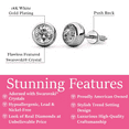 thumbnail image 2 of Cate & Chloe Blaire 18k White Gold Plated Stud Earrings with Swarovski Crystals Gift for Women, 2 of 7