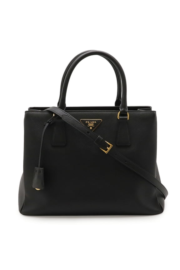 Pre-Owned PRADA Saffiano Lux Tote/Shoulder Bag, Leather, Nero, Black, Purchased at an Overseas...