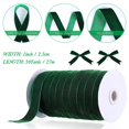 thumbnail image 4 of Cinta de terciopelo Chuangdi 2,5 cm x 27 m, color verde navideño, 4 of 7