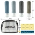 thumbnail image 5 of Travel Bottles for Toiletries with Cute Washbag,Leak Proof Travel Bottles,3oz Tsa Approved Travel Bottles,Travel Size Toiletry for Shampoo and Conditioner Bottles,Silicone-Blue, 5 of 7