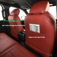 thumbnail image 4 of Coverdream Gladiator Car Seat Covers Full Set for 2020-2026 Jeep Gladiator,Rear w/No Armrest Truck Seat Cushion,Manual Seats only - Leatherette(Red), 4 of 9