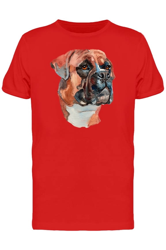 German Boxer Dog Painting T-Shirt Men -Image by Shutterstock, Male Medium