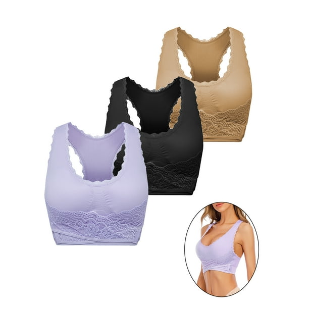 Women's Workout Seamless Sports Bras Lace Bralette For Lace