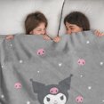 thumbnail image 2 of Bonita manta Kuromi, súper suave, regalo, acogedora y cálida manta de forro polar, mullida y ligera, para cama, sofá, sofá para todas las estaciones, para niños y niñas, 40 x 30 pulgadas, 2 of 8