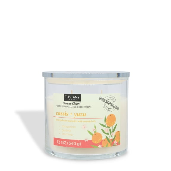 Cassis Yuzu Scented Odor Neutralizing Candle (12 oz) – Serene Clean Collection