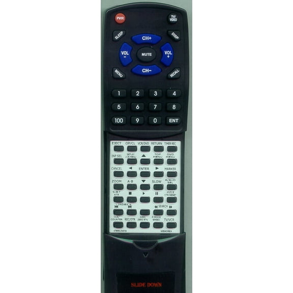 Replacement Remote for MEMOREX RT076R0JN01A, 076R0JN01A, DVCR810D, MVD4541A, MVD4541