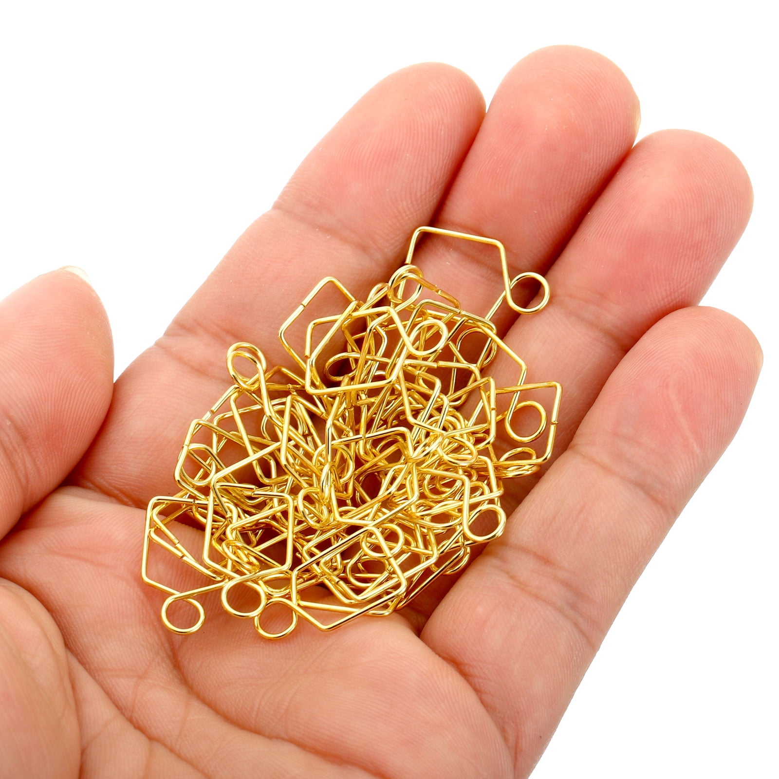 Unique Bargains Chandelier Connector Clip Replacement for DIY Fastening Crystals Gold