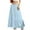 Sky Blue, variant on Women’s Long Maxi Skirt High Waist Loose Fit Elastic Waistband Lightweight Flowy Tiered Skirt Casual Solid Style Green 2XL