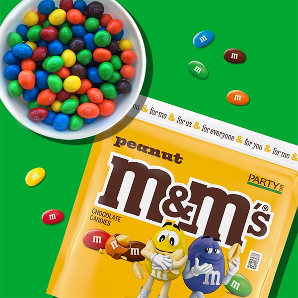 M&M's Party Size Peanut Milk Chocolate Candy - 38 oz Package