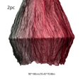 thumbnail image 3 of Lilixerw Halloween Creepy Gauze Table Runner, Red‑Black Tone Crinkle Fabric Drape, for Table, Mantel, Doorway and Party Setup, 35.43x70.86 inch, 2 Pack, 3 of 6