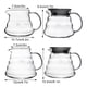thumbnail image 5 of Injueey Cafetera de cristal con flujos clásicos, flujos suaves, sin salpicaduras, agua hirviendo y hielo, se puede hacer fácilmente Teteras 600ml descubierto, 5 of 6