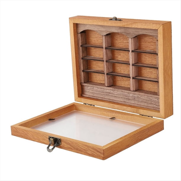 Estantería Decorativa para la Ansiedad, Estantería de Madera en Miniatura, Decoración de Escritorio para el Hogar, Hecha A Mano.
