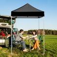 thumbnail image 3 of INTER HUT 5x5 Outdoor Pop up Canopy Gazebo, Instant Easy Set up Outdoor Canopy Commercial Fair Shelter, Black, 3 of 9