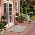 thumbnail image 3 of Safavieh Courtyard Nanda Botanical Indoor/Outdoor Area Rug, Gray/Natural, 2'7" x 5', 3 of 15