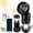 Black, variant on Solar Camping Lantern with Fan, Upgraded Rechargeable 3-in-1 Solar Light, Collapsible LED Camping Lanterns Light Weigh: Fan, Light & Power Bank for Outdoor Adventures (Black, 11 inches)