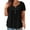 Black, variant on HUJlwoi Oversized Tshirts for Women Pleated Button down Shirts Loose Fit Flowy Tops Solid Color Short Sleeve Trendy Casual Clothes