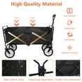 thumbnail image 5 of CL.HPAHKL Utility Wagon Foldable, Folding Beach Wagon with Adjustable Handle Lightweight Utility Shopping Cart with Side Pocket Grocery Wagon for Apartment, Garden and Outdoor Use (39.6In H, Black), 5 of 11