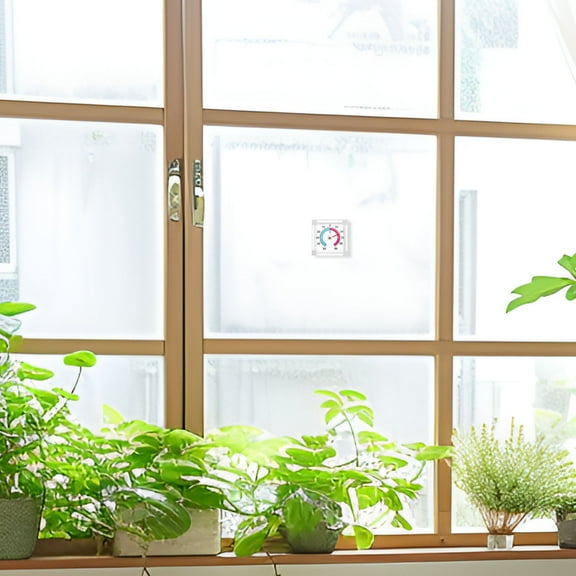 Masteelf 4-Pack Outdoor Window Thermometers with Temperature Gauges for Greenhouse, Home, Garage, Patio, and Outdoor Use