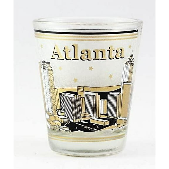 Atlanta Georgia Black & Gold Skyline Shot Glass