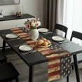 thumbnail image 2 of Vintage American Flag Table Runner 90 Inches Long, Farmhouse Shabby Patriot Kitchen Coffee Dining Table Decoration for Home Party Birthday Wedding Home Decor 13x90 Inches, 2 of 8