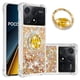 thumbnail image 1 of Funda para Xiaomi Poco X6 Pro 5G con Brillo Líquido Flotante, Purpurina, Parachoques y Anillo Giratorio Soporte, 1 of 5