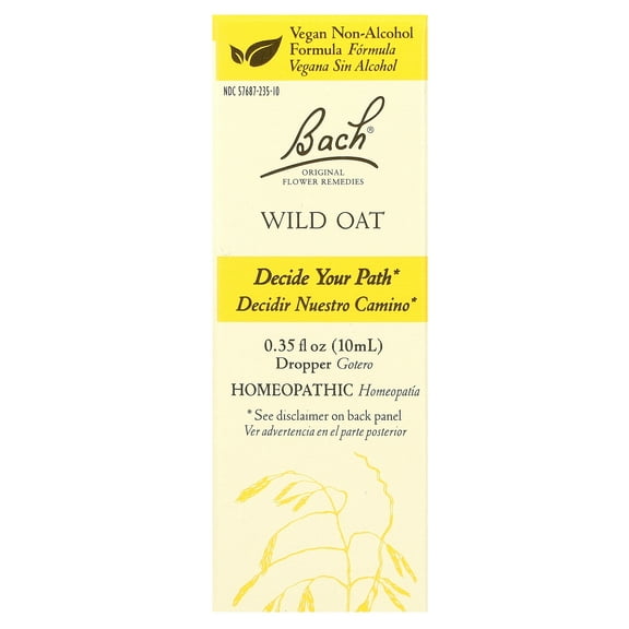 Bach Original Flower Remedies, Wild Oat, 0.35 fl oz (10 ml)