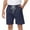 Blue, variant on Men's Casual Shorts Elastic Waist Drawstring Lightweight Summer Beach Shorts With Pockets Short Gray