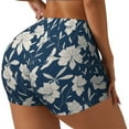 thumbnail image 2 of Naloa Lilies Flowers Biker Shorts for Women Seamless Scrunch Short Women’s Yoga Shorts for Gym Running Sport Shorts - Small, 2 of 9