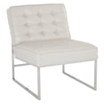 thumbnail image 1 of Anthony 26 en Chaise Large avec Base Chromée et Faux Cuir Crème, 1 of 4