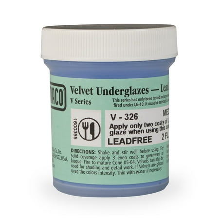 UPC: 0039672374195 | Amaco Velvet Underglaze  2 oz.  Medium Blue