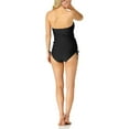 thumbnail image 3 of Catalina Women's Twist Front Bandeau Tankini Top, Black, Extra Large, 3 of 3