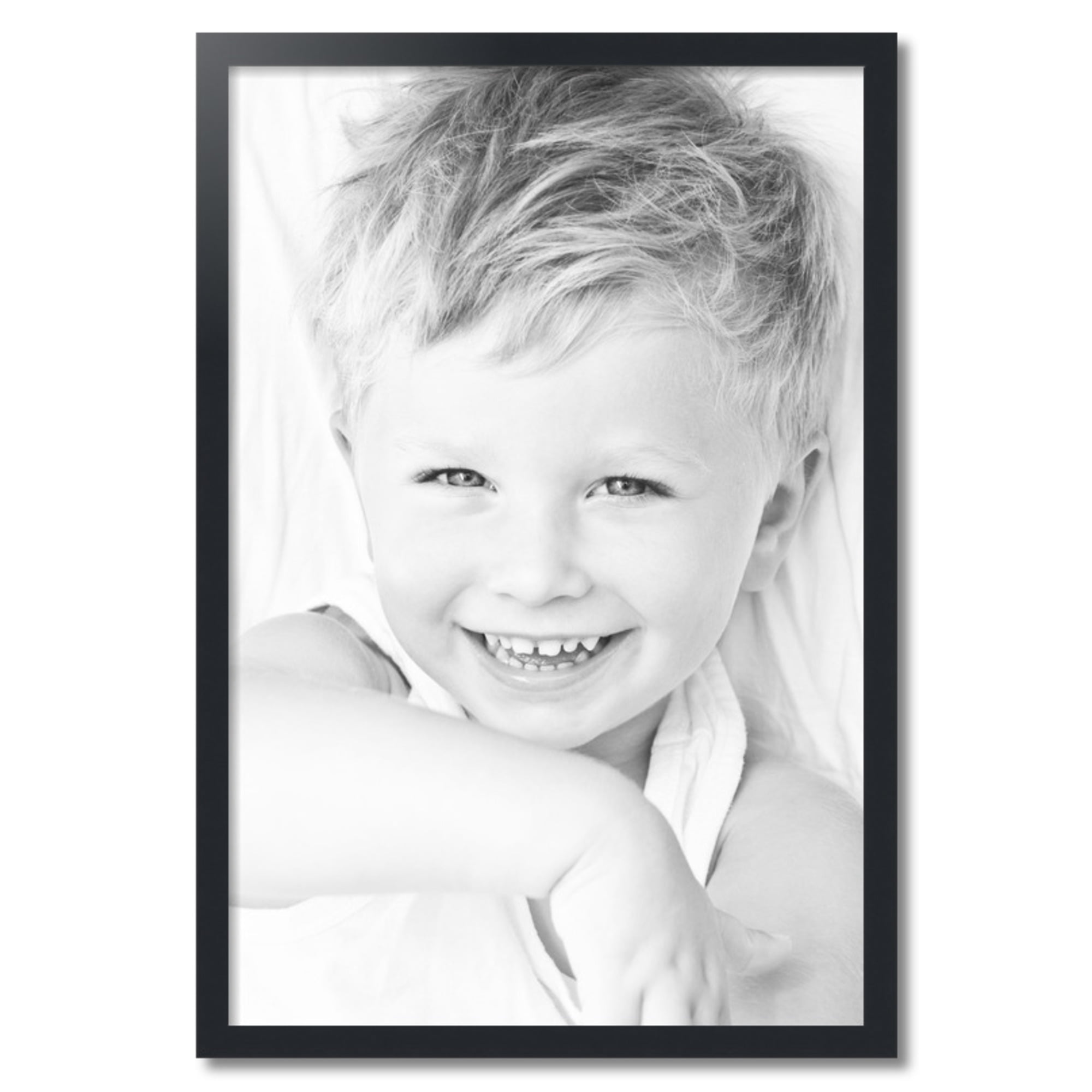 ArtToFrames 24" x 36" Black Picture Frame, 24x36 inch Black MDF Poster Frame (WOM-3926)