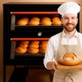 thumbnail image 4 of Bluelander Horno Industrial Panadería, 150 * 90 * 70 cm, Incluye 4 Charolas (65 * 45 cm), 3 Quemadores, Tipo Flauta, Horno para Pan de Gas LP, Vidrio Templado, Temperatura Máxima 300°C (Negro), 4 of 5