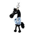 thumbnail image 1 of Llavero de caballo de peluche, suave y lindo colgante de caballo de dibujos animados en suéter, amuleto de mascota del año del caballo con llavero para mochila, bolso, decoración de llaves de coche, 1 of 8