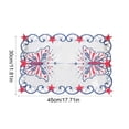 thumbnail image 3 of Cififendec 4th of July Embroidered Placemat, 17.72"×11.81", Patriotic Hollow Butterfly Star Table Mat for Independence Day Dining Table and Home Decor, 3 of 5