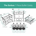 thumbnail image 6 of 7-Piece Buffet Picnic Caddy Stackable Set - Plate Napkin and Silverware Holder for Bedroom, Living Room, Office, 6 of 8
