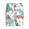 thumbnail image 4 of Gaeub Music Lover Dinosaur Printed Men's Short Pajama Pants, Lightweight Lounge & Sleep Bottoms Keep You Cool - 3X-Large, 4 of 9