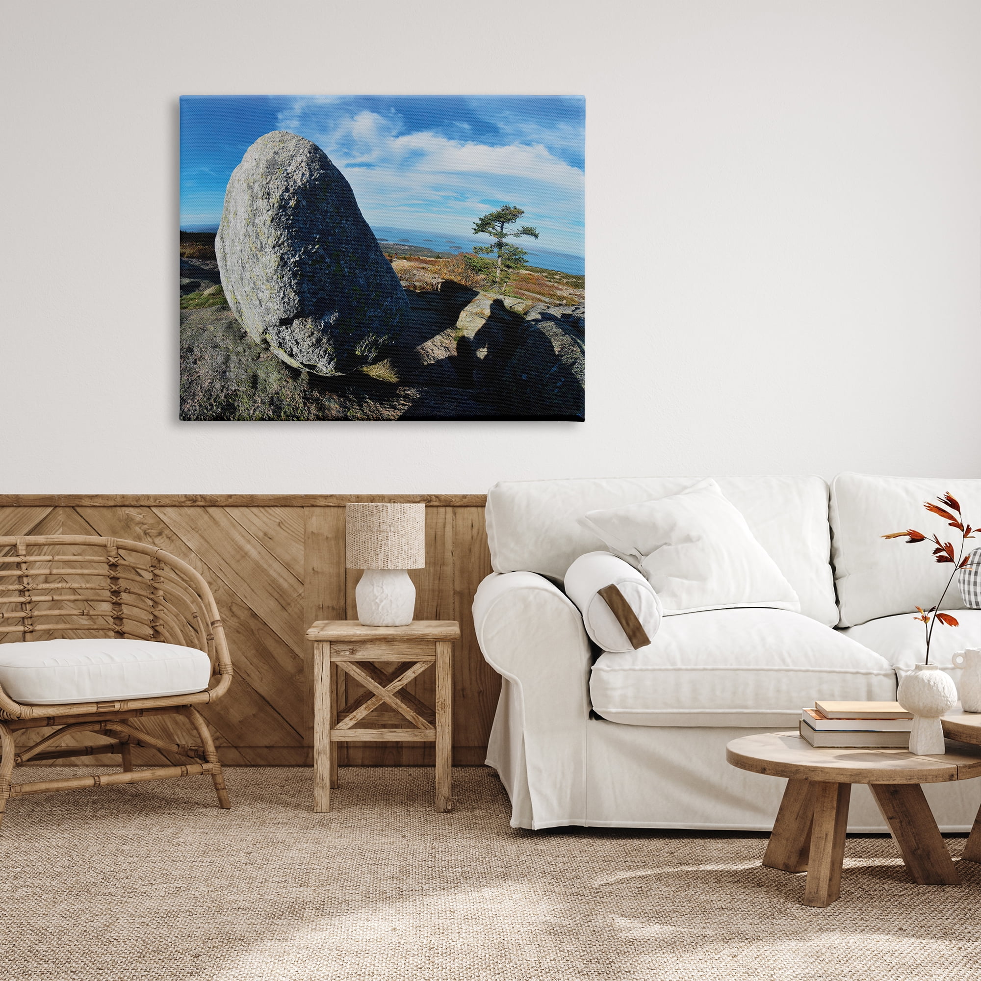 Stupell Industries Mountain View Landscape Nature Photography Gallery Wrapped Canvas Print Wall Art, 48 x 36