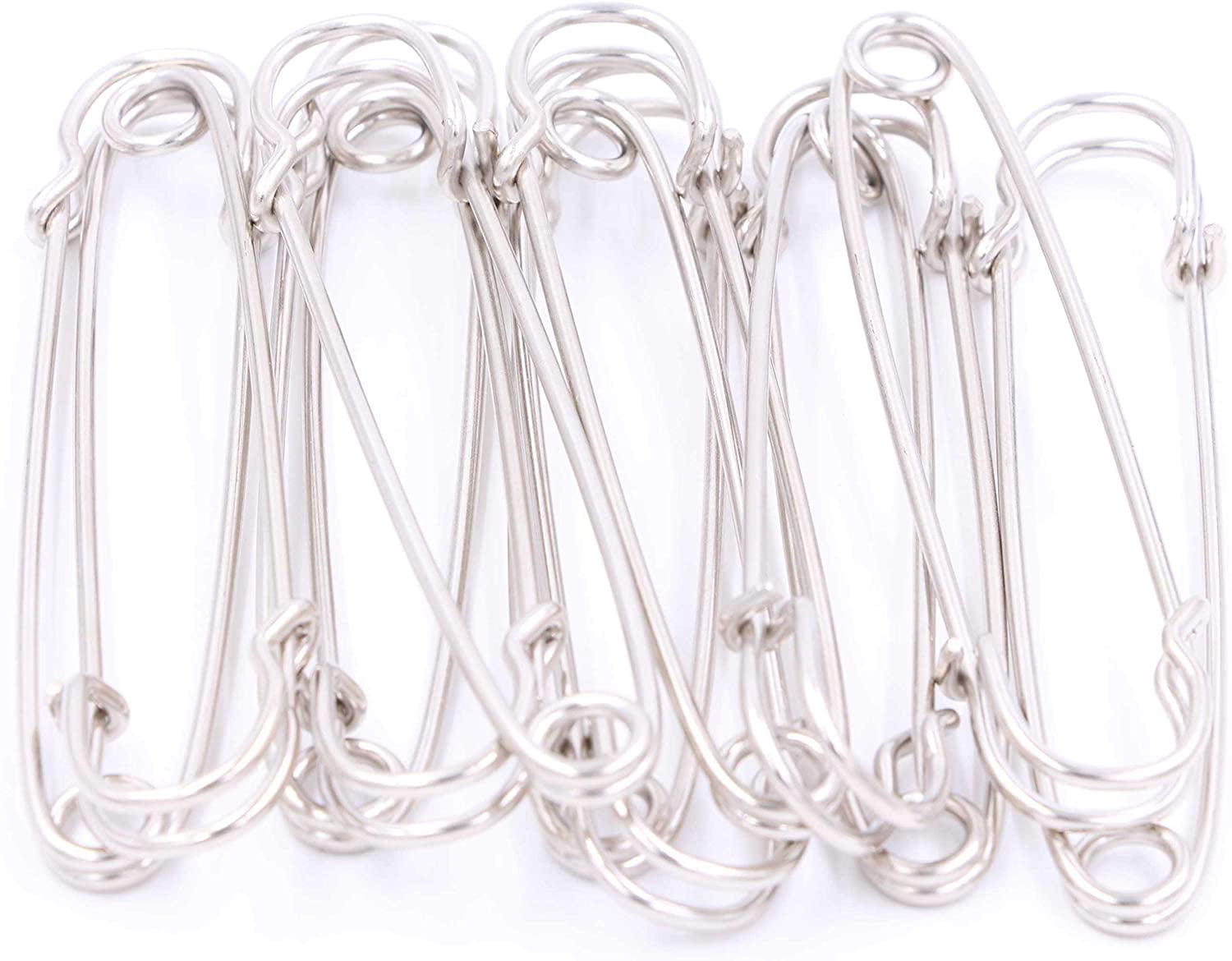 Honbay 20PCS 3Inch Heavy Duty Extra Large Safety Pins for Blankets, Skirts,  Kilts, Crafts (Silver)