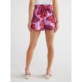 thumbnail image 4 of Sofia Jeans Women's and Women's Plus Linen Blend Paperbag Shorts, 4.25" Inseam, Sizes XS-5X, 4 of 6