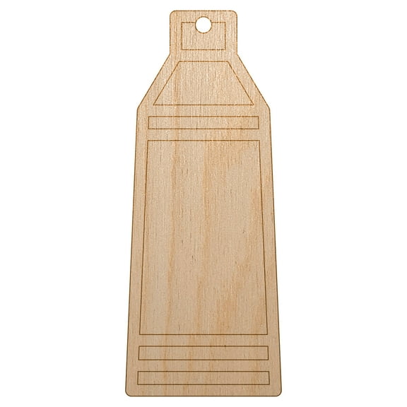 Toothpaste Tube Wood Holiday Christmas Tree Ornament Unfinished DIY Pre-Drilled Craft