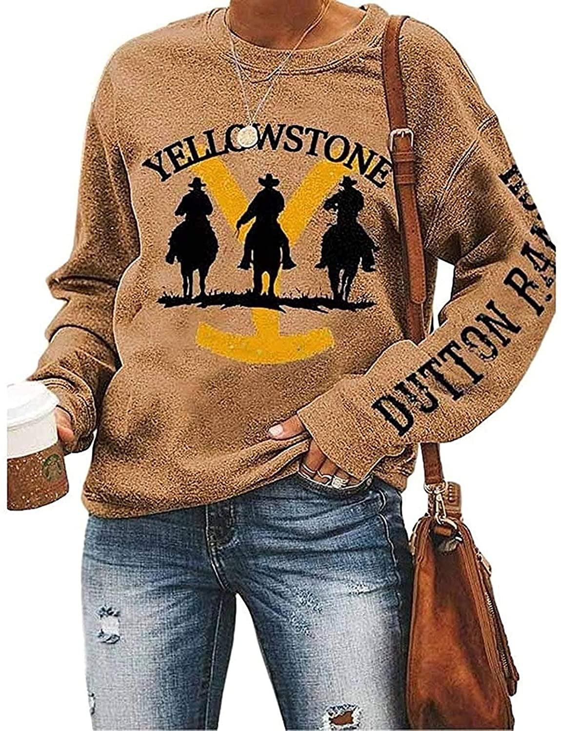 SiLing Women Sorta Beth Dutton Shirt Casual Tops Graphic Tee Shirts Fall Shirt
